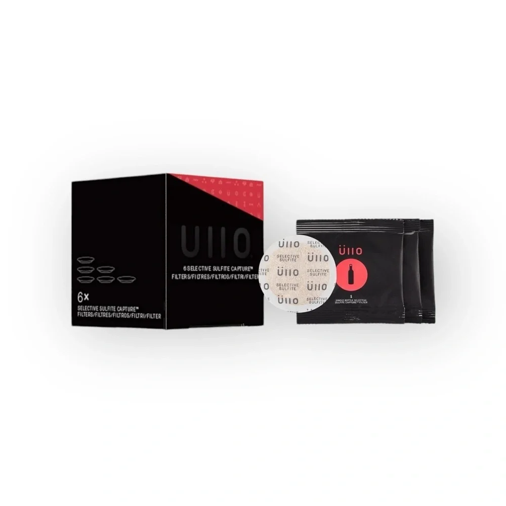 Üllo ❂ Wine Purifier and Filters ❂ Black ❂ Purifier + 11 Full Bottles Filters ❂
